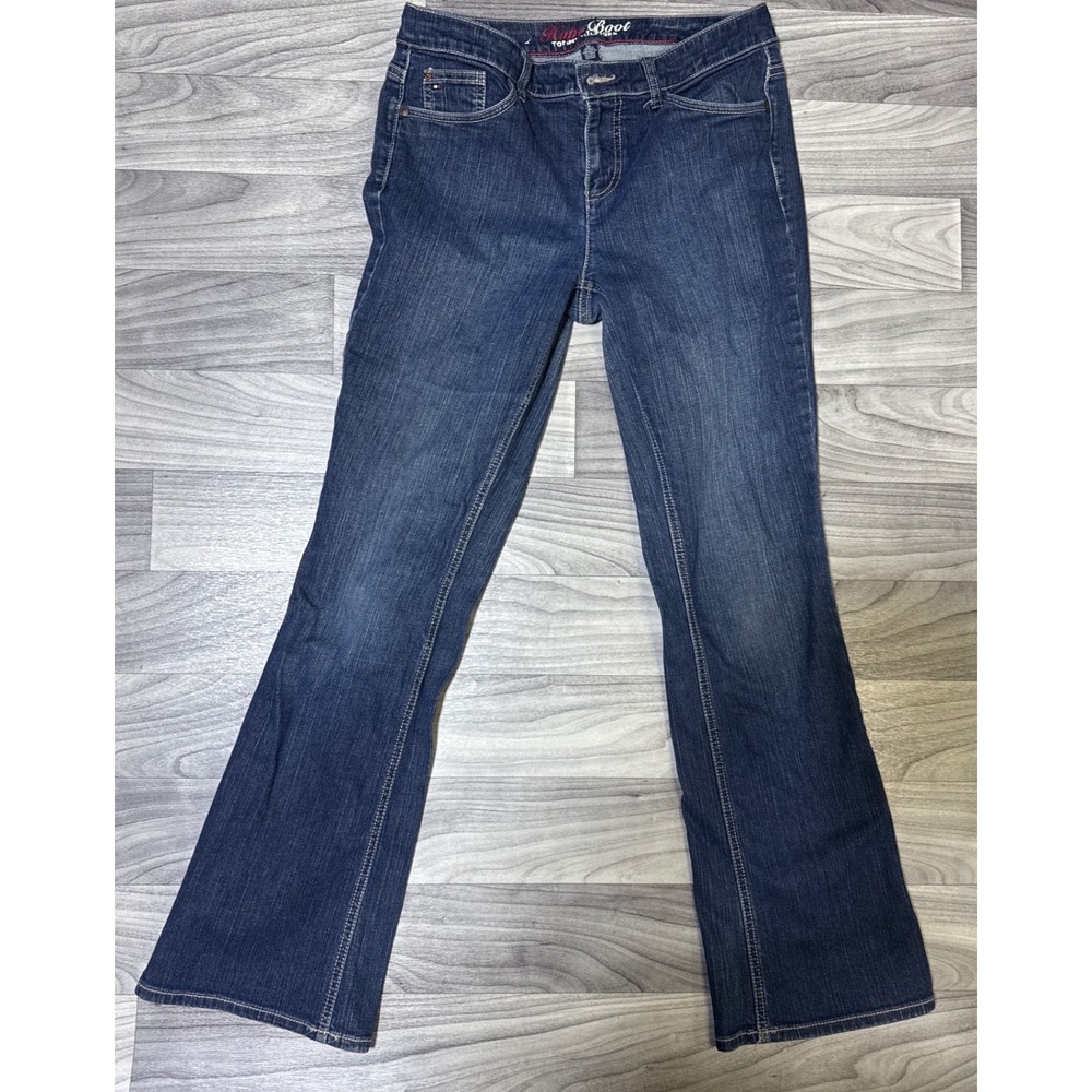 Tommy Hilfiger Hope Bootcut Jeans Womens 8S Dark Wash Denim Mid Rise Blue Pants